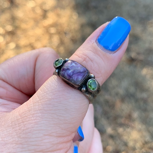 Genuine Stone & Sterling Silver Ring - Picture 5 of 16